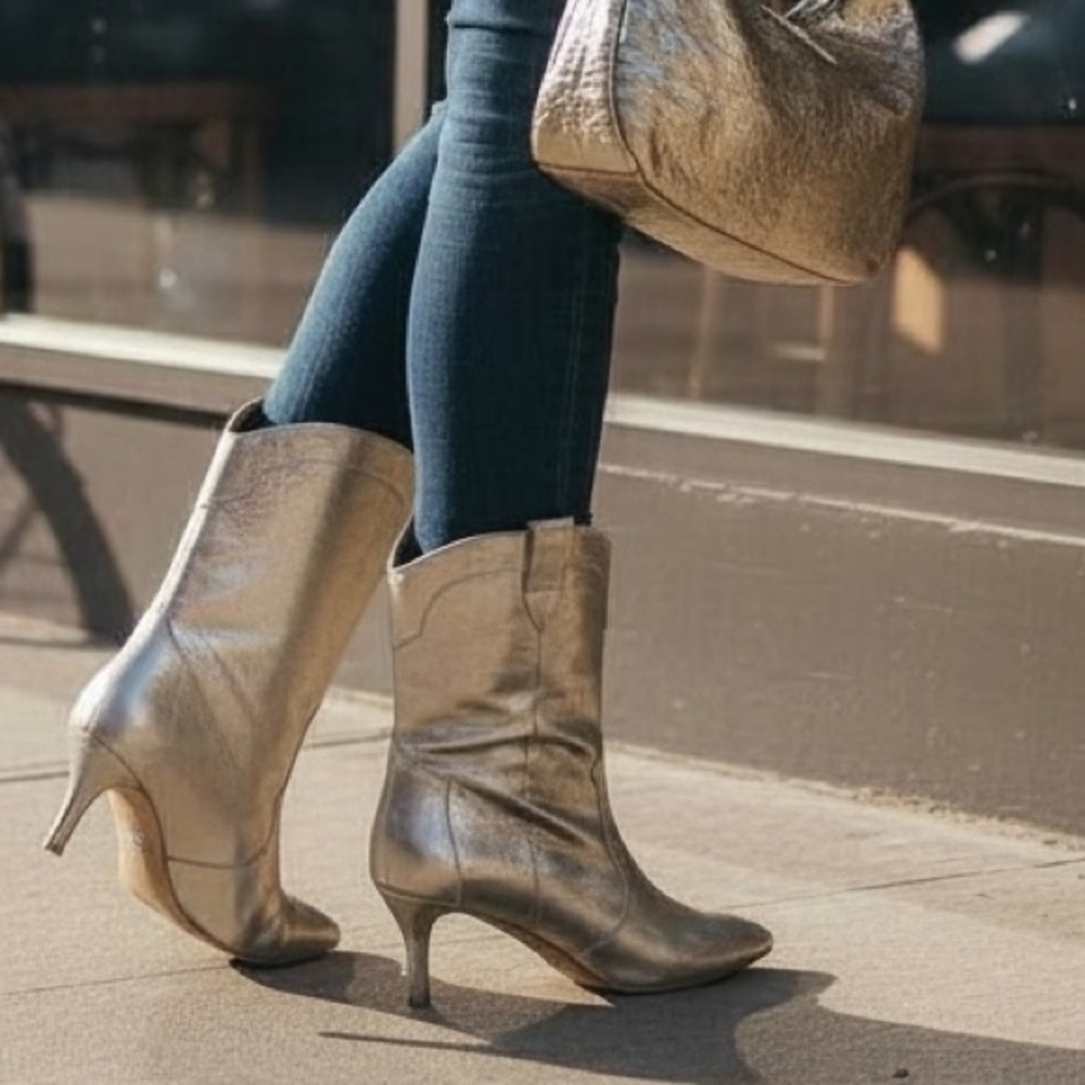 DV by Dolce Vita Silver Heeled Boots - Picture 2 of 7